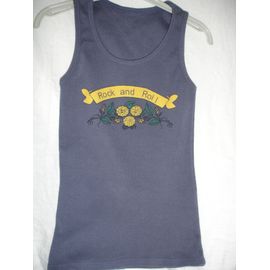 Débardeur "Rock And Rolle" Bleu Indigo "Camaïeu