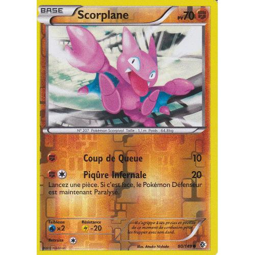 Carte Pokemon - Scorplane - 80/149 - Reverse -Frontieres Franchies -