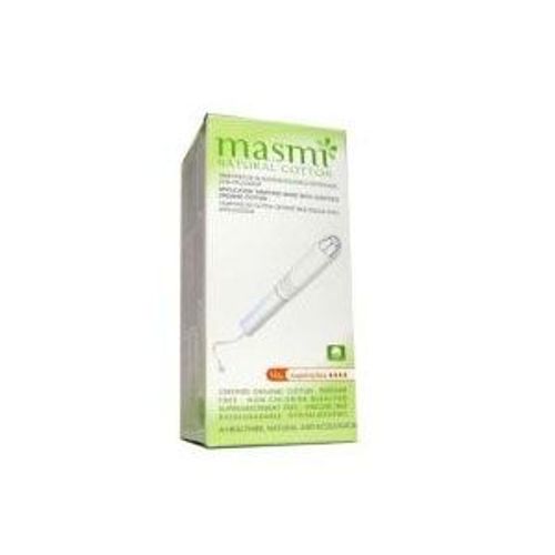 Masmi Natural Coton Tampons Masmi Super 100 % Coton Bio Avec Applicateur - 14 Tampons 