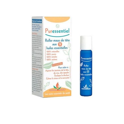 Maux De Tête Roller 9 Huiles Essentielles 5 Ml 