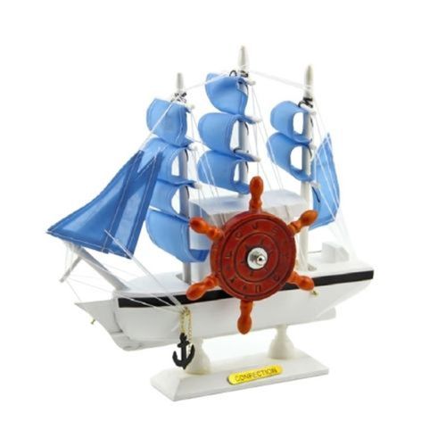 Boîte À Musique Modèle De Bateau À Voile En Bois, Décoration De Maison, Petit Cadeau