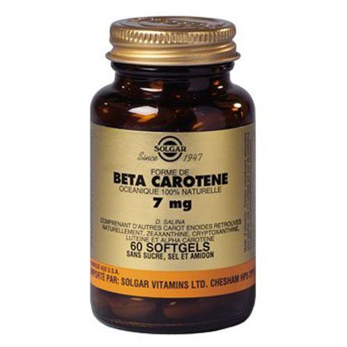 Solgar Bêta-Carotène 7 Mg - 60 Gélules 