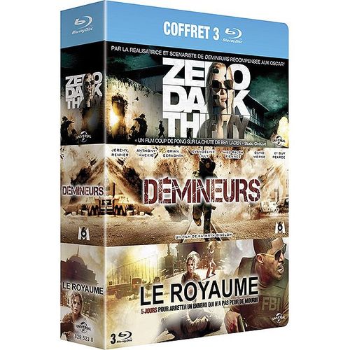 Coffret 3 Films - Zero Dark Thirty + Démineurs + Le Royaume - Pack - Blu-Ray