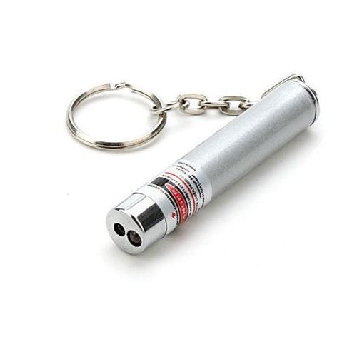 Pointeur Laser 3 En 1 Laser Rouge 1mw / Lampe De Poche Led / Porte Clé