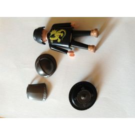 Accessoire Playmobil Soldat Médiéval Dragon Avec Armure, Casque Et Bouclier Noir