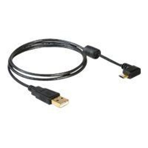 Delock - Câble USB - USB (M) pour Micro-USB de type B (M) - 1 m - connecteur à 90°