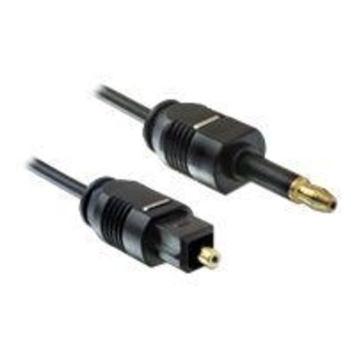 Delock - Câble audio numérique (optique) - TOSLINK mâle pour mini TOSLINK mâle - 1 m - noir
