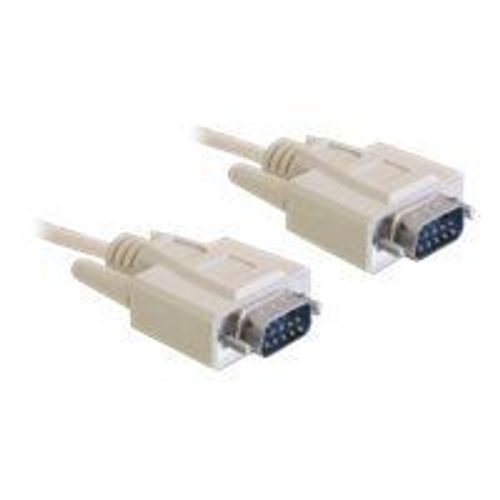 Delock - Câble série - DB-9 (M) pour DB-9 (M) - 2 m - beige - Chine