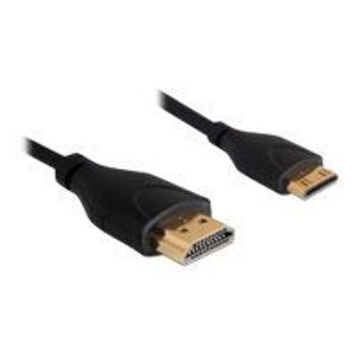 Delock High Speed HDMI with Ethernet - Câble HDMI avec Ethernet - HDMI mâle pour 19 pin mini HDMI Type C mâle - 1 m