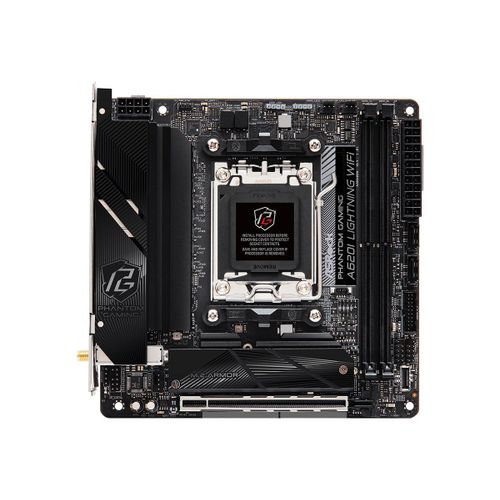 ASRock A620I LIGHTNING WIFI - Carte-mère - mini ITX - Socket AM5 - AMD A620 Chipset - USB-C 3.2 Gen2, USB-C 3.2 Gen 1, USB 3.2 Gen 1, USB 3.2 Gen 2 - 2.5 Gigabit LAN, Wi-Fi 6E, Bluetooth - carte...