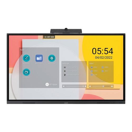 Sharp PN-L862B - Classe de diagonale 86" L2B Series écran LCD rétro-éclairé par LED - interactive - avec écran tactile (multi-touches) - Android - 4K UHD (2160p) 3840 x 2160 - Direct LED