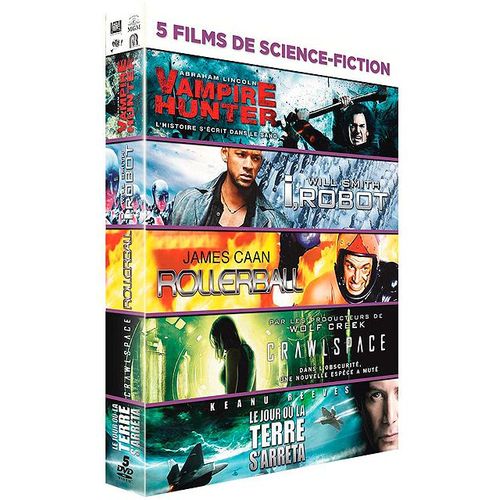 5 Films De Science Fiction : Abraham Lincoln, Vampire Hunter + I, Robot + Rollerball + Crawlspace + Le Jour Où La Terre S'arreta - Pack