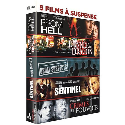 5 Films À Suspense : From Hell + L'année Du Dragon + Usual Suspects + The Sentinel + Crimes Et Pouvoir - Pack