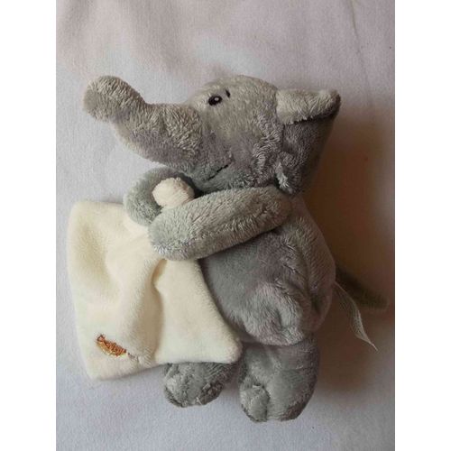 Doudou Elephant Gris Avec Mouchoir Baby Nat'