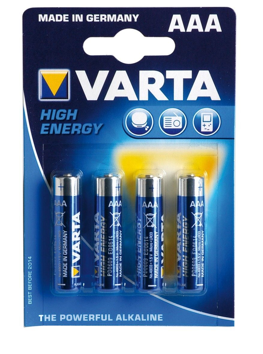Piles - Piles LR03 - Type AAA - 1,5volts (4 pièces)