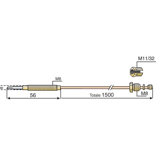 Thermocouple - Thermocouple 6 Raccords Grande Cuisine (M8 - M9 - M10 - 11/32 - F6 - Compression)