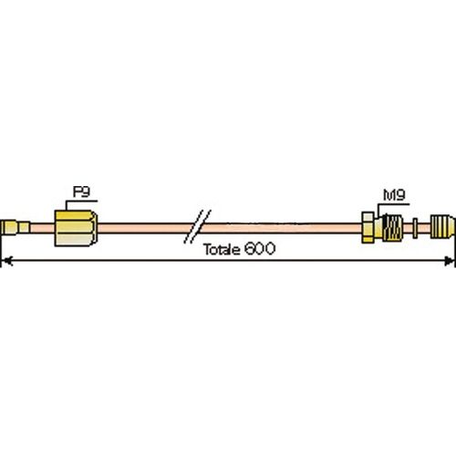 Thermocouple - Rallonge De Thermocouple (Longueur 600mm - Raccord M9 X F9)
