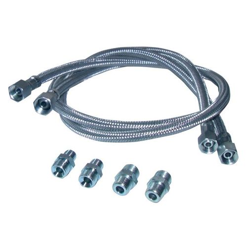 Flexible Fioul - 2 X Flexible Droit 1000mm Avec 4 Raccords