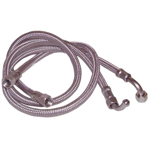 Flexible Fioul - F3/8 X F14/150 Coudé 90° Longueur 750mm (2 Pièces)