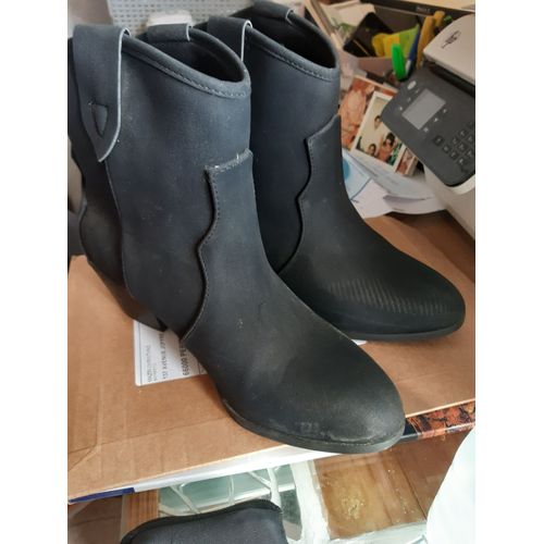 Bottines Fourrées En Daim Noires, Pointure 37