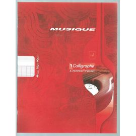 Caligraphe - 1 Cahier De Musique - 17x22cm - 48 Pages - Couleurs Assortis