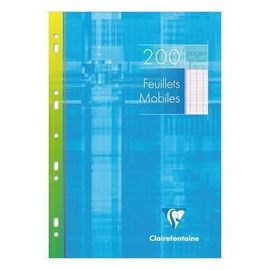 Paquet De 200 Feuillets Mobiles Grands Carreaux 90 G