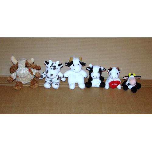 Achat peluche vache qui parle blanc 26cm. Peluche personnalisée.