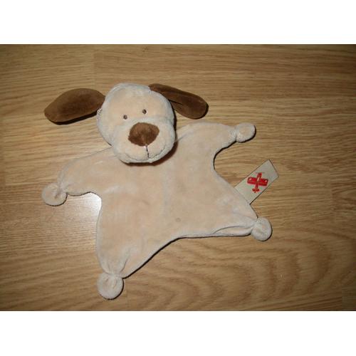 Doudou Peluche Plat Nicotoy Chien Hund Dog Cora Lapin Bear Bar Orso Beige Marron Nicotoy