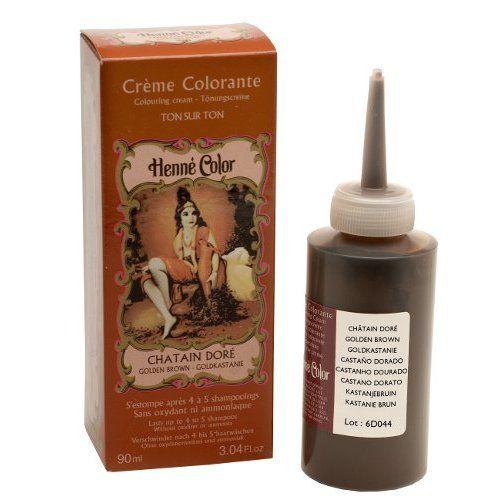 Crème Colorante Au Henné Châtain Doré 90ml 