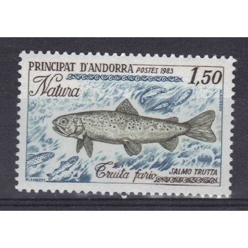 Andorre Francais 1983 : Protection De La Nature : Poisson : Truite : Salmo Trutta - Timbre Neuf **