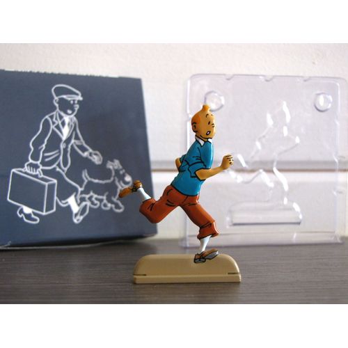 Figurine De Tintin " Les Bijoux De La Castafiore " - En Métal Et Relief * Les Archives Tintin *