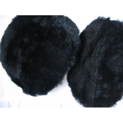 Paire D'épaulettes En Imitation Fourrure Noir Poids: 96 Gr - Long: 23 Larg: 16 Cm