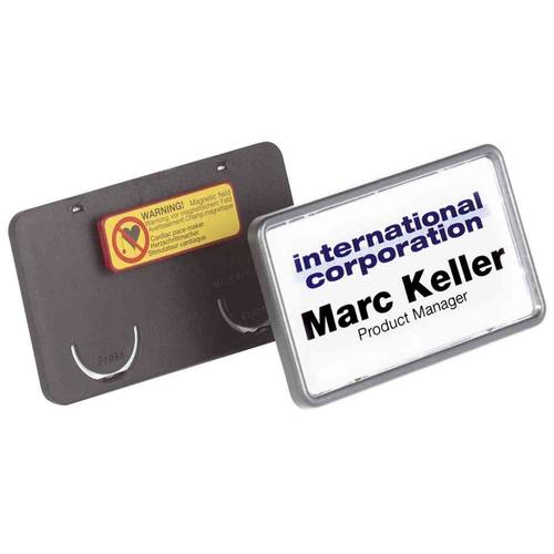 Durable Clip Card Boite de 25 Porte-badges avec Clip 40 x 75 mm Gris 