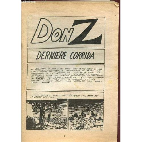 Don  Z - N°29 - Avril 1975  /  Derniere Corrida / Odyssee Dans Le Grand Nord.