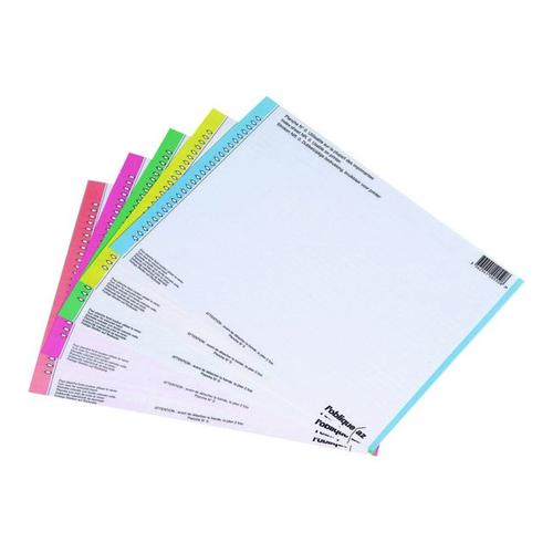 L'Oblique AZ N0 - Étiquettes pour dossiers - bleu, jaune, vert, orange, rose - 250 étiquette(s) ( 10 feuille(s) x 25 )