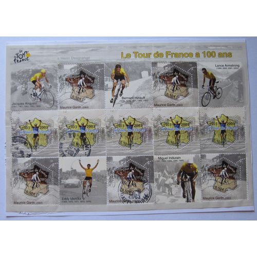 Timbres Du Centenaire Du Tour De France (2003)