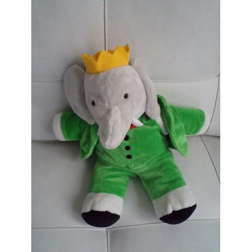 Peluche Éléphant  Le Roi  Barbar    34 Cm