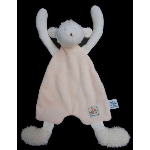 Doudou Peluche Mouton Moulin Roty La Grande Famille Plat Crème Blanc