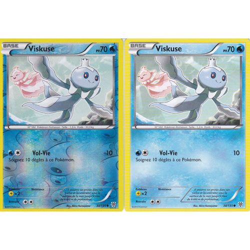 2 Cartes Pokemon - Viskuse - 38/135 - 1 Reverse + 1 Standart - Tempete Plasma -