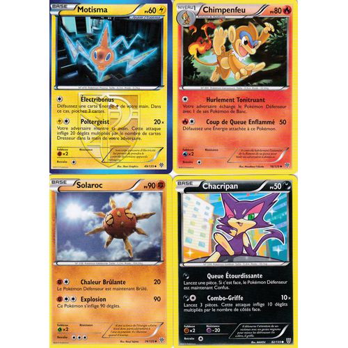 Lot De 4 Cartes Pokemon - Tempete Plasma -