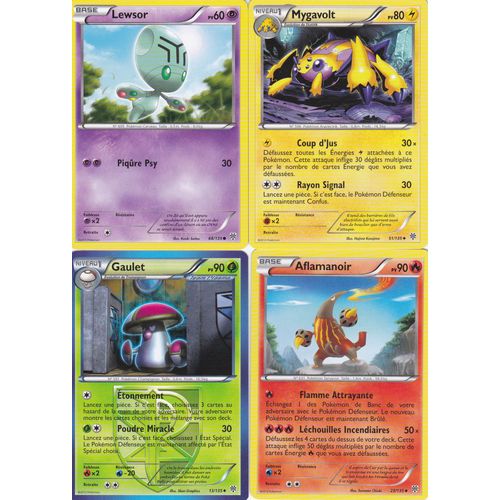 Lot De 4 Cartes Pokemon - Tempete Plasma -
