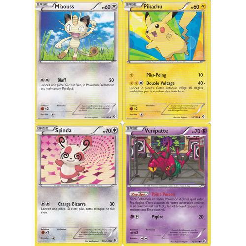 Lot De 4 Cartes Pokemon - Frontieres Franchies -