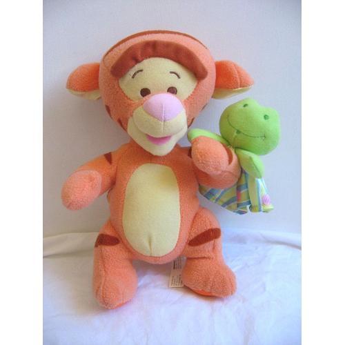 Doudou Peluche Tigrou Et Son Doudou Grenouille Avec Grelot - 26 Cm - Fisher Price