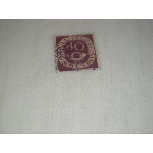 Timbre Allemand De 40 Pfennig, Cor (Musique/Chasse)