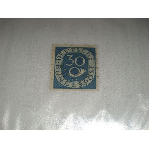 Timbre Allemand De 30 Pfennigs, Cor ( Chasse/Musique)