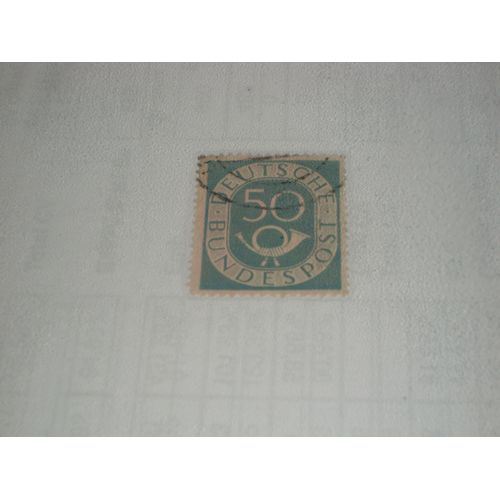 Timbre Allemand De 50 Pfennigs, Cor (Musique/Chasse).