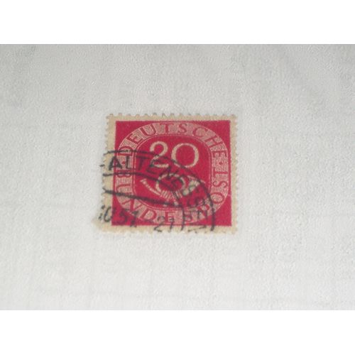 Timbre Allemand De 20 Pfennigs, Cor (Musique/Chasse)