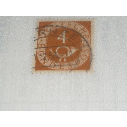 Timbre Allemand De 4 Pfennigs, Cor (Musique/Chasse).