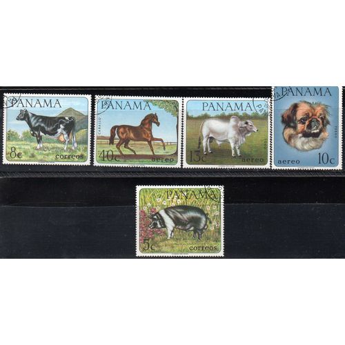 Panama : Lot Dr 5 Timbres.