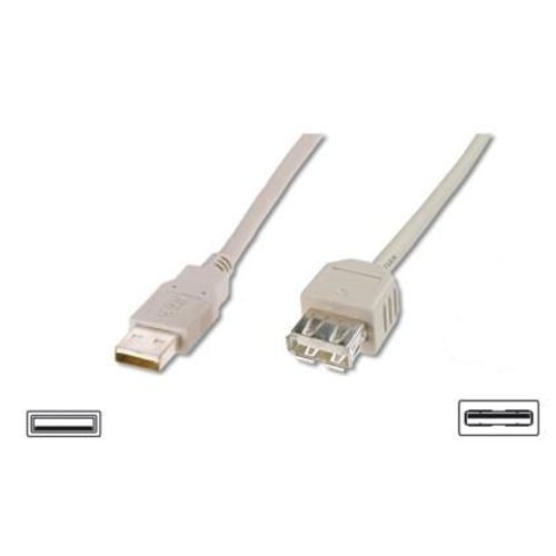 ASSMANN - Rallonge de câble USB - USB (F) pour USB (F) - USB 2.0 - 1.8 m - moulé - noir